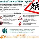 С 25 августа на Пинщине стартует акция ГАИ «Внимание – дети!»