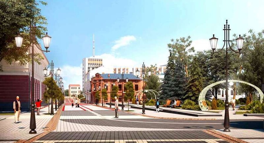 В Пинске устанавливают декоративные арки