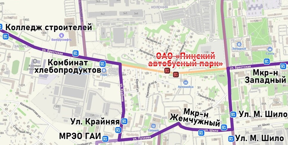 Частично закрывается для движения ул. Брестская на участке от ул. 60 лет Октября до ул. Промышленной