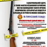 Пинск усилит контроль за оборотом оружия: добровольная сдача без последствий