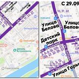 Изменения в движении транспорта на площади Кирова в Пинске