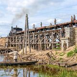 Старинный мост через реку Бобрик: как строили Полесские железные дороги в XIX веке под Пинском