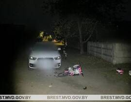 В Пинске 12-летняя девочка на питбайке столкнулась с Audi