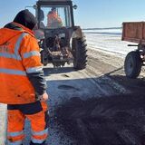 На трассе Столин — Пинск латают ямы