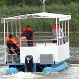 В Пинске на воду спущен новый тримаран — какая скорость и вместимость